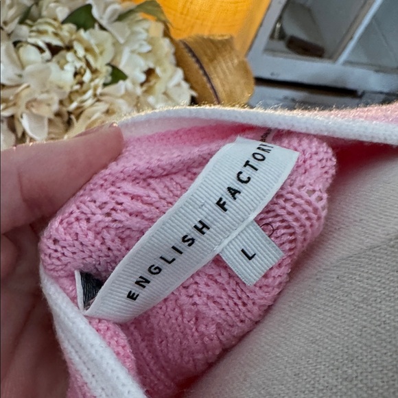 English Factory Preppy Cable Knit Sweater Vest - Picture 2 of 6